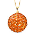 Salamanca Feueropal-Anhänger mit Kette, ca. 50 cm, 925 Silber vergoldet ca. 4,02 ct