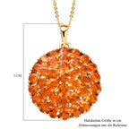 Salamanca Feueropal-Anhänger mit Kette, ca. 50 cm, 925 Silber vergoldet ca. 4,02 ct