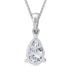 LUXURIANT VS-EF Labor Diamant Ring und SGL zertifizierter SI-GH Labor Diamant Anhänger mit 50cm Kette