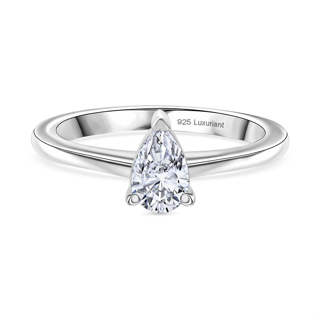 LUXURIANT VS-EF Labor Diamant Ring und SGL zertifizierter SI-GH Labor Diamant Anhänger mit 50cm Kette
