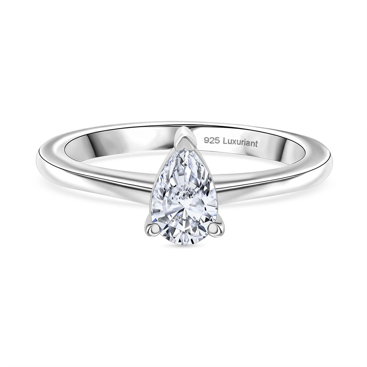 LUXURIANT VS-EF Labor Diamant Ring und SGL zertifizierter SI-GH Labor Diamant Anhänger mit 50cm Kette