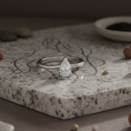 LUXURIANT VS-EF Labor Diamant Ring und SGL zertifizierter SI-GH Labor Diamant Anhänger mit 50cm Kette