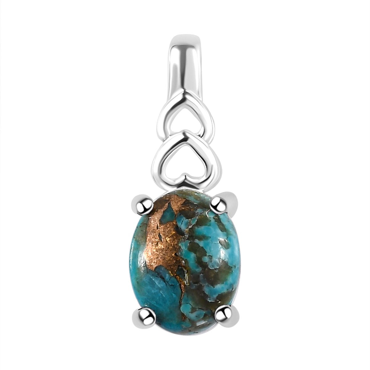 Blaues Türkis Ring und Anhänger, 925 Silber ca. 2,50 ct
