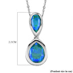 Pfau Triplett Quarz Anhänger mit Kette, 925 Silber platiniert ca. 2.64 ct