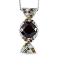GP Italian Garden Kollektion - Mosambik Granat und Multi-Edelstein-Anhänger mit Kette - 5,63 ct.