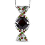 GP Kollektion - Mosambik Granat-Anhänger mit Kette, 925 Silber platiniert ca. 5.63 ct