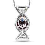 GP Kollektion - Mosambik Granat-Anhänger mit Kette, 925 Silber platiniert ca. 5.63 ct