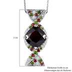 GP Kollektion - Mosambik Granat-Anhänger mit Kette, 925 Silber platiniert ca. 5.63 ct