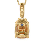 GP Ribbon Kollektion - Citrin Anhänger mit Kette, 925 Silber Gelbgold Vermeil ca. 4.43 ct