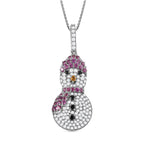 GP Kollektion - Schwarzer Spinell-Anhänger mit Kette 925 Silber platiniert ca. 2,33 ct
