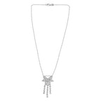 GP Art Deko Kollektion - Moissanit Anhänger mit Kette, 925 Silber platiniert, ca. 4.54 ct