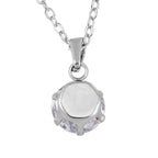 9er Set - 5 Anhänger, 5 Ohrstecker, 1 Edelstahl Kette (7-8 Werktage Lieferzeit) ca. 0.10 ct
