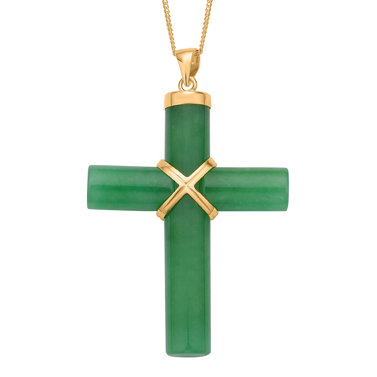 Grüne Jade Schmuckset ca. 45 cm 925 Silber Gold, 925 Silber Vergoldet ca. 52,00 ct.