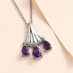 AA Mashamba Amethyst Anhänger mit Kette, Edelstahl ca. 2.22 ct
