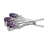 AA Mashamba Amethyst Anhänger mit Kette, Edelstahl ca. 2.22 ct