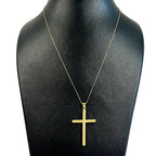 Kreuz-Anhänger mit Kette, 925 Silber vergoldet ca. 2,90g