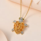 GP Trionfo Kollektion - AA Citrin Anhänger mit Kette, 925 Silber Gelbgold Vermeil, ca. 2.09 ct
