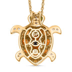 GP Trionfo Kollektion - AA Citrin Anhänger mit Kette, 925 Silber Gelbgold Vermeil, ca. 2.09 ct