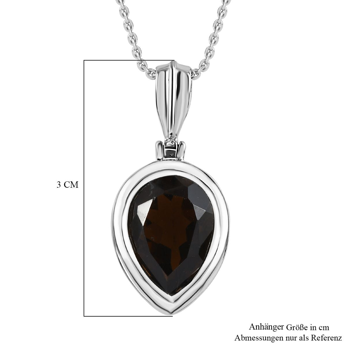 Rauchquarz Schmuckset  Edelstahl ca. 4,68 ct.