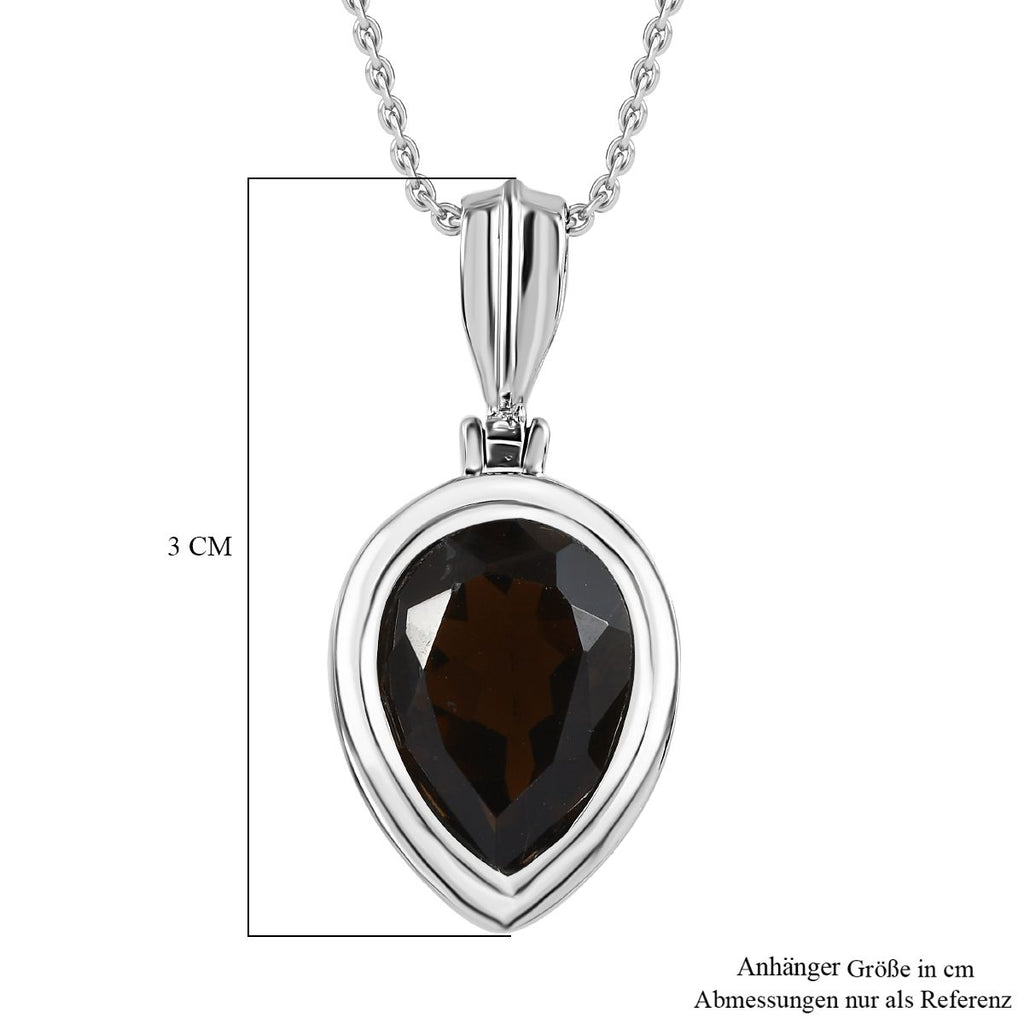 Rauchquarz Schmuckset  Edelstahl ca. 4,68 ct.