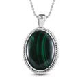 Malachit Schmuckset  Edelstahl ca. 32,01 ct.