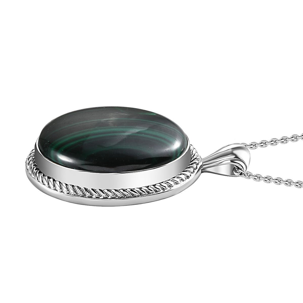 Malachit Schmuckset  Edelstahl ca. 32,01 ct.