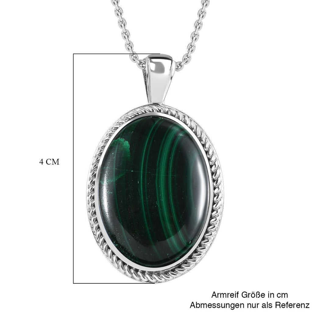 Malachit Schmuckset  Edelstahl ca. 32,01 ct.