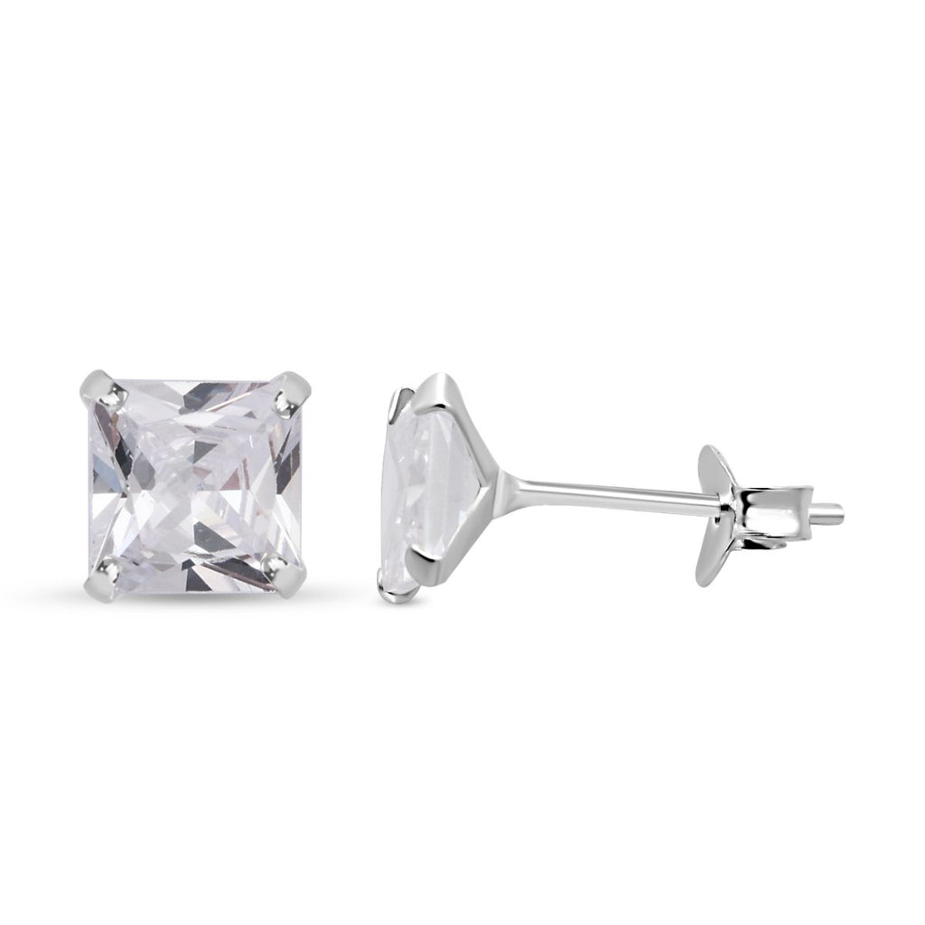 3er Set AAA Weißer Zirkonia Ohrstecker im Schmuckset, 925 Silber