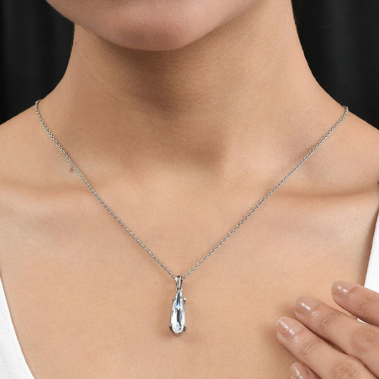 Weißer Kristall Schmuckset  Edelstahl