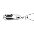 Weißer Kristall Schmuckset  Edelstahl