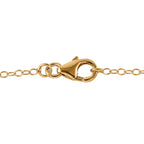 Mehrfarbig Saphir Anhänger mit Kette, 925 Silber Gelbgold Vermeil ca. 3.46 ct