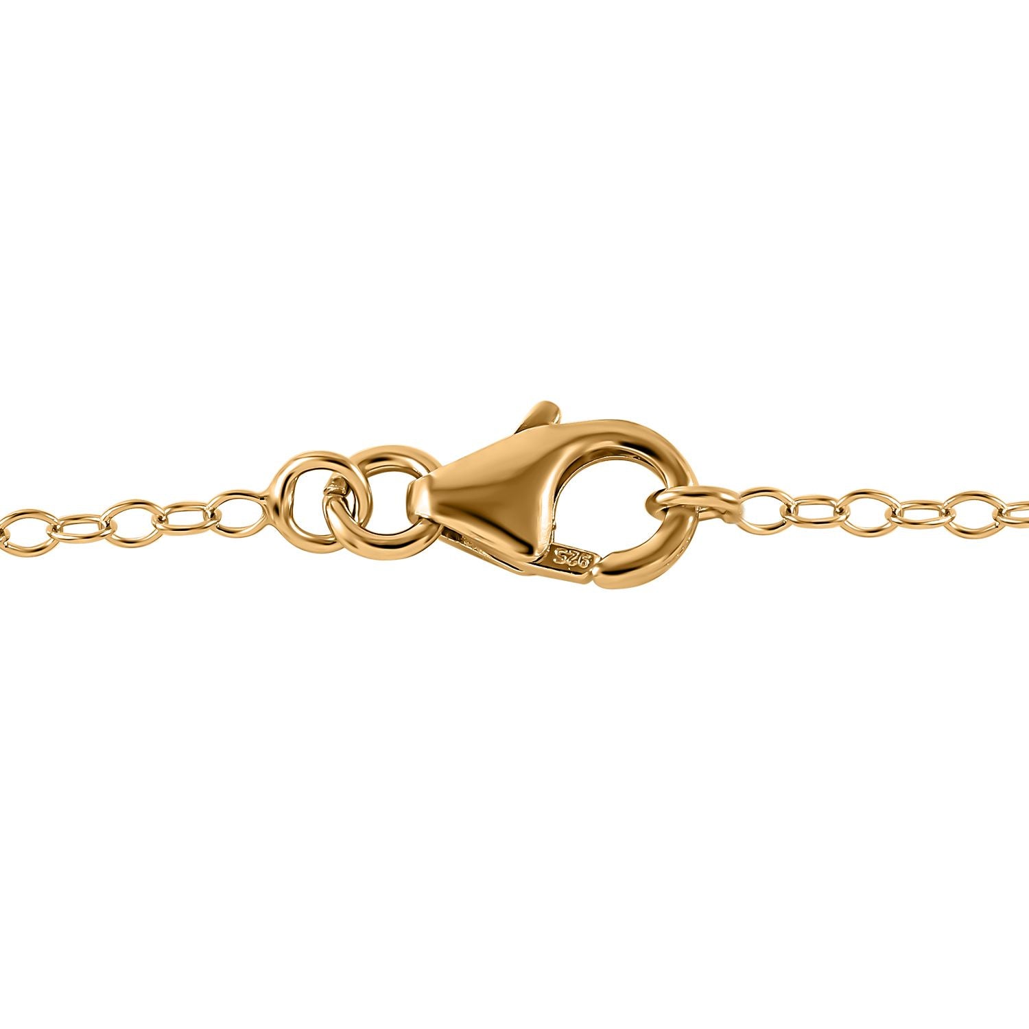 Mehrfarbig Saphir Anhänger mit Kette, 925 Silber Gelbgold Vermeil ca. 3.46 ct
