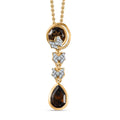 Rauchquarz Schmuckset 925 Silber Gelbgold Vermeil ca. 4.17 ct