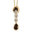 Rauchquarz Schmuckset 925 Silber Gelbgold Vermeil ca. 4.17 ct