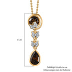 Rauchquarz Schmuckset 925 Silber Gelbgold Vermeil ca. 4.17 ct