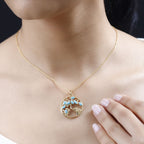 AA Sleeping Beauty Türkis Schmuckset 925 Silber Gelbgold Vermeil ca. 1,20 ct.