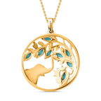AA Sleeping Beauty Türkis Schmuckset 925 Silber Gelbgold Vermeil ca. 1,20 ct.
