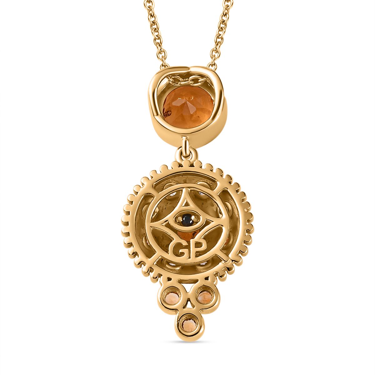 Citrin Schmuckset 925 Silber Gelbgold Vermeil ca. 1,67 ct.