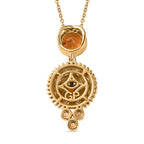 Citrin Schmuckset 925 Silber Gelbgold Vermeil ca. 1,67 ct.