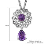 AA Marokkanischer Amethyst Schmuckset 925 Silber platiniert ca. 2,25 ct.