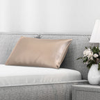 Serenity Night - 100% Maulbeerseide Sommerseidendecke mit Seidenfüllung Daunenkissen und Seidenkissenbezug Beige