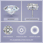 Moissanit Schmuckset 925 Silber rhodiniert ca. 7,24 ct.