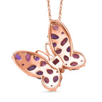 Rhodolith Granat Schmuckset 925 Silber Roségold Vermeil ca. 4,12 ct.