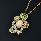 AA Natürlicher, äthiopischer Welo Opal, Kanchanaburi Blauer Saphir Schmuckset 925 Silber Gelbgold Vermeil ca. 2,82 ct.