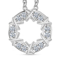 XOXO weißer kubischer Zirkonia-Anhänger mit 50cm Kette - 0,24 ct.