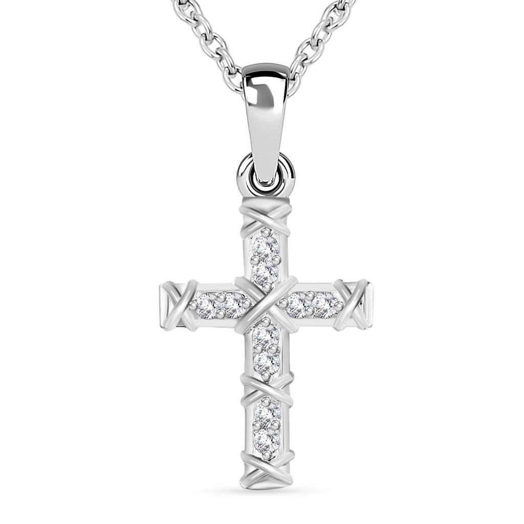 Weißer Zirkonia Schmuckset 925 Silber und Edelstahl