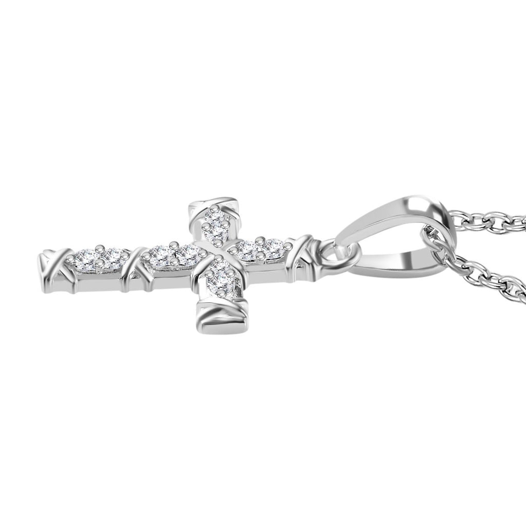 Weißer Zirkonia Schmuckset 925 Silber und Edelstahl