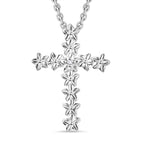 Weißer Diamant P Schmuckset 925 Silber und Edelstahl