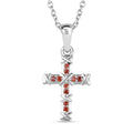 Garnat kubischer Zirkonia-Anhänger mit 50cm Kette - 0,34 ct.