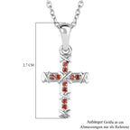 Granat Zirkonia Schmuckset 925 Silber und Edelstahl